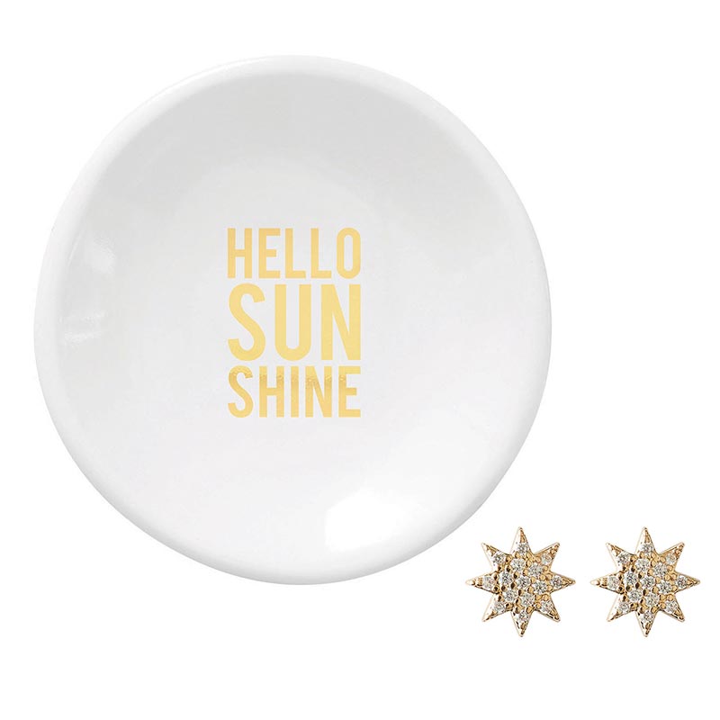 Hello Sunshine Stud Earrings & Ring Dish Pre-Order